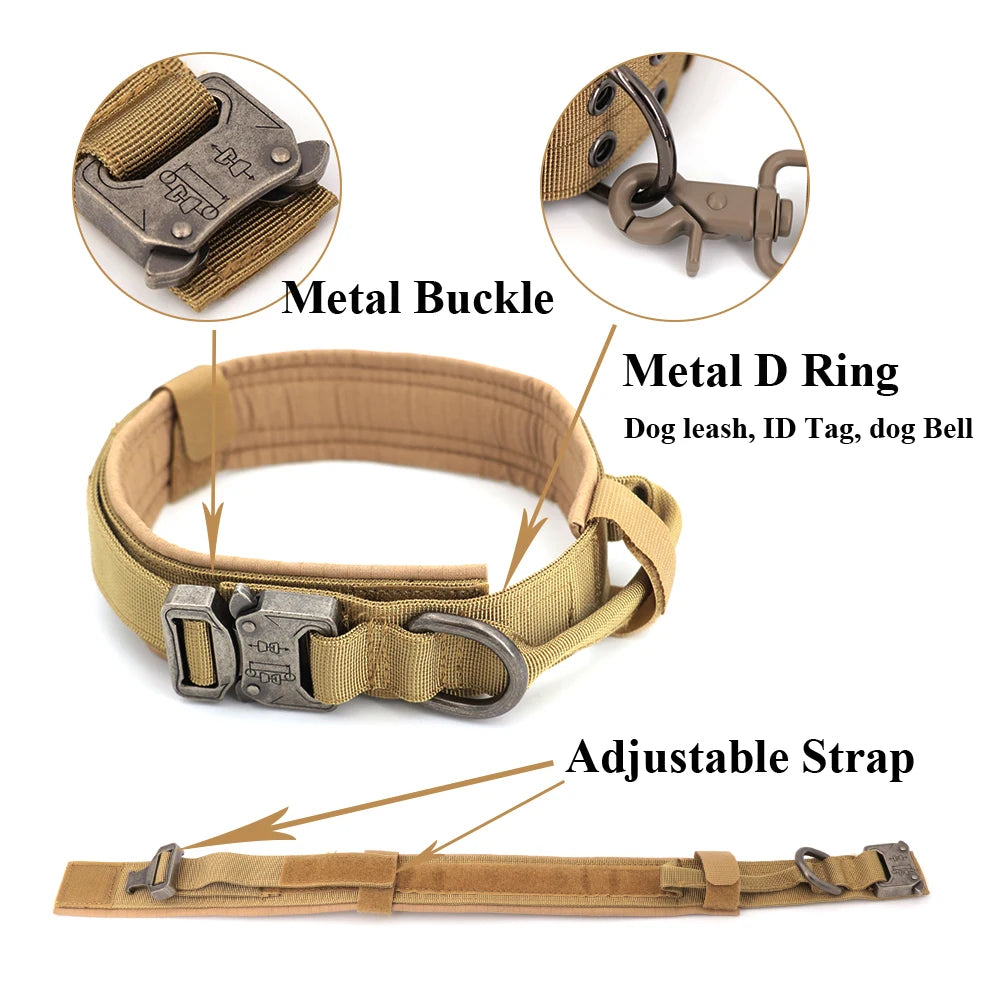 Dog Training Collar Adjustable Tactical Dog Collar And Leash Set Control Handle