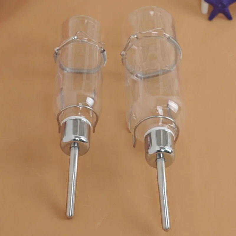 Pet Stainless Steel Hanging Waterer Guinea Pig Squirrel Rabbit Hamster Small Pet Water Drinking Bottle