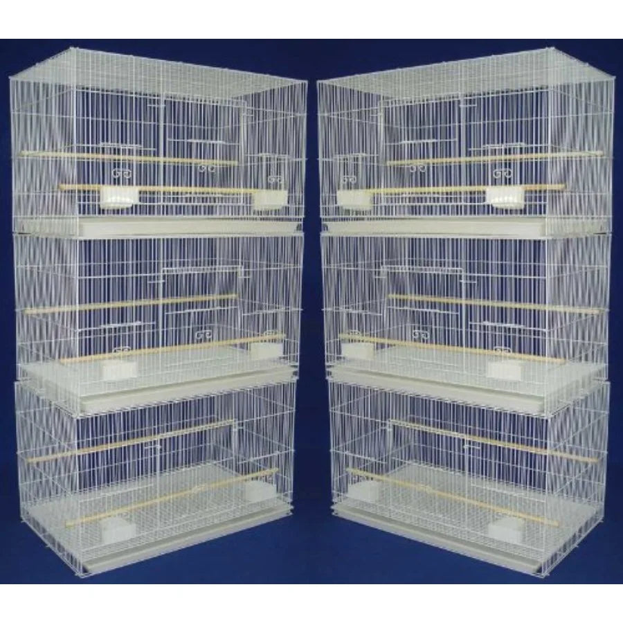 Lot of 6 Aviary Breeding Bird Finch Parakeet Finch Flight Breeder Cage 24 x 16 x 16H Metal Gray Strong Durable Design for Multi