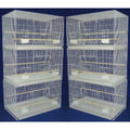 Lot of 6 Aviary Breeding Bird Finch Parakeet Finch Flight Breeder Cage 24 x 16 x 16H Metal Gray Strong Durable Design for Multi