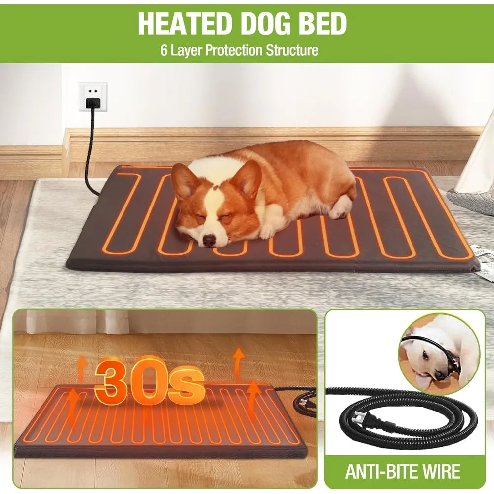 Insulated Dog Kennel with Heating Liner Strong Iron Frame Small, Medium & Large