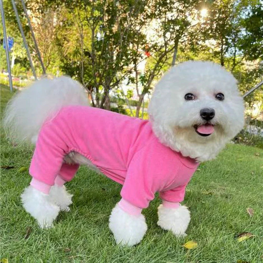 Winter Fleece Dog Pajamas Pet Clothes For Small Medium Dogs Cat Pyjama Puppy Jumpsuit