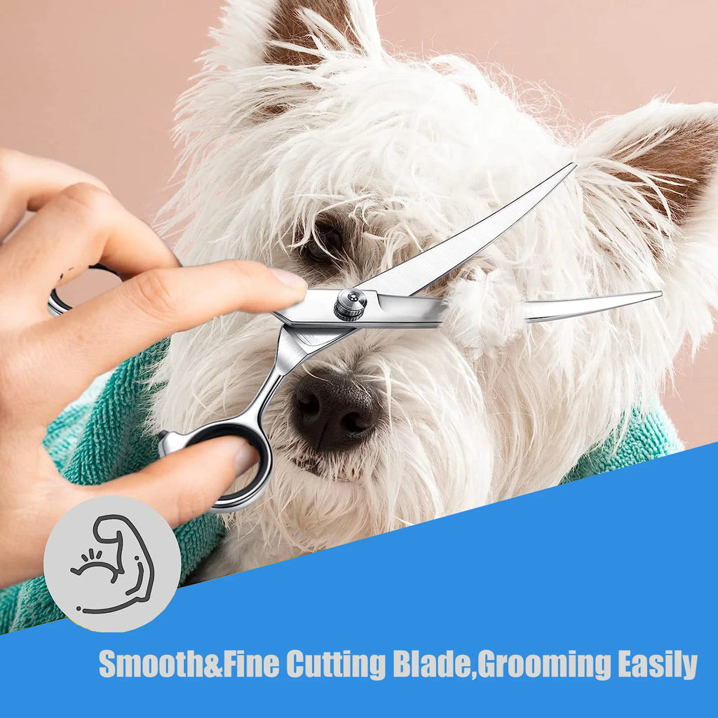 Grooming Stainless Steel Dog Scissors Pets Shears Animal Cutting Feet Ear Eye Hair Trimming dog grooming