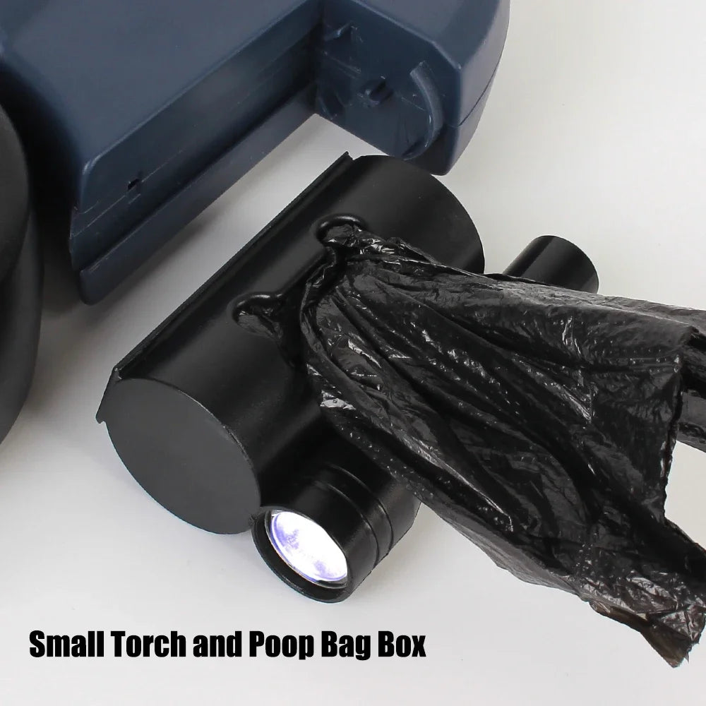3m Dual Dog Leash With Flashlight Waste Bag Box Double-Ended Traction Rope Dogs Strap Auto Retractable