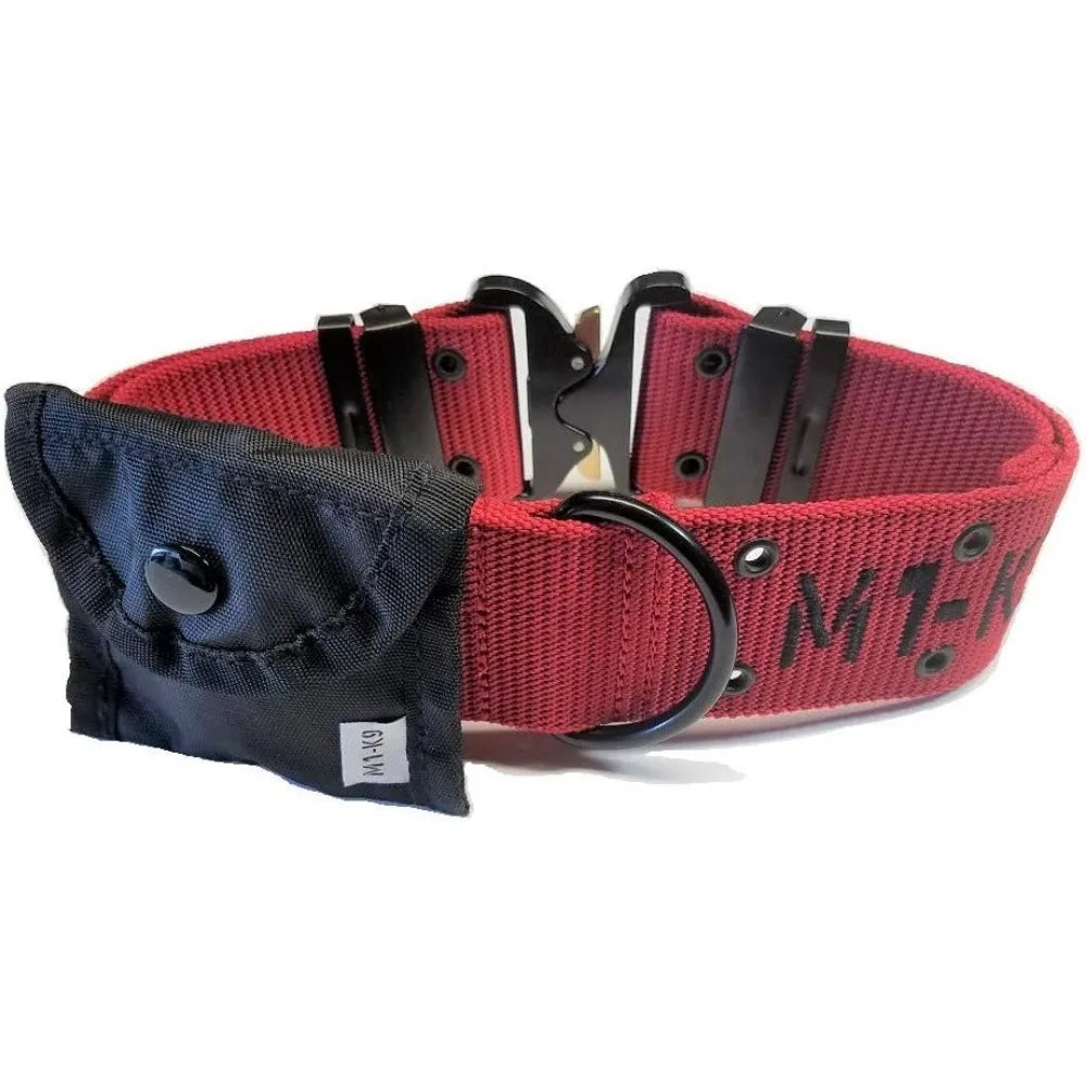 Tactical Dog Collar with Heavy-Duty 6ft Leash, Metal Cobra Buckle