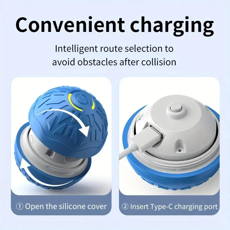 Smart Dog Toy Ball Automatic Interactive Pet Electronic Rolling USB Rechargeable Moving Bouncing for Puppy to Large dog
