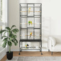 69 Inch Large Bird Cage Bird Cage with Rolling Storage Stands Feed Bowls Wide Tall Parrot Cage