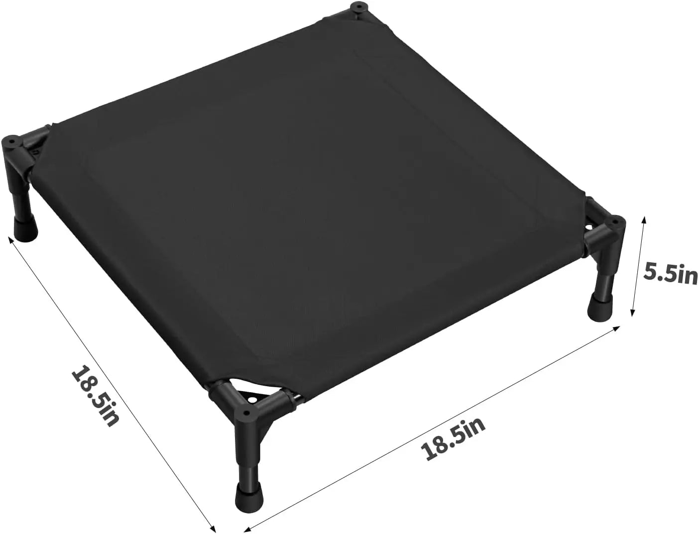 Elevated Cooling Pet Bed with Metal Frame, Raised Cot for Dogs and Cats, Small Size 18.5x18.5x5.5 Inches