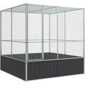 Large Galvanized Steel Aviary for Birds, Outdoor/Indoor Cage, Suitable for Cockatiels & Parakeets, 83.1x81.5x83.5