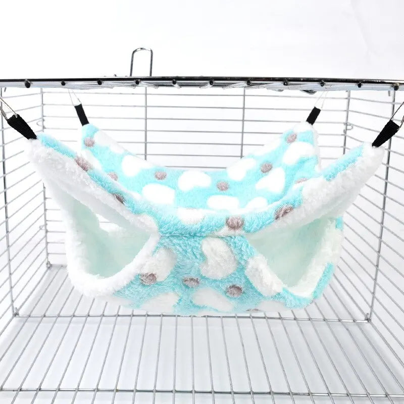 Hamster Hammock Small Pet Hanging Bed Double Warm Thickened Honey bug Flying Squirrel
