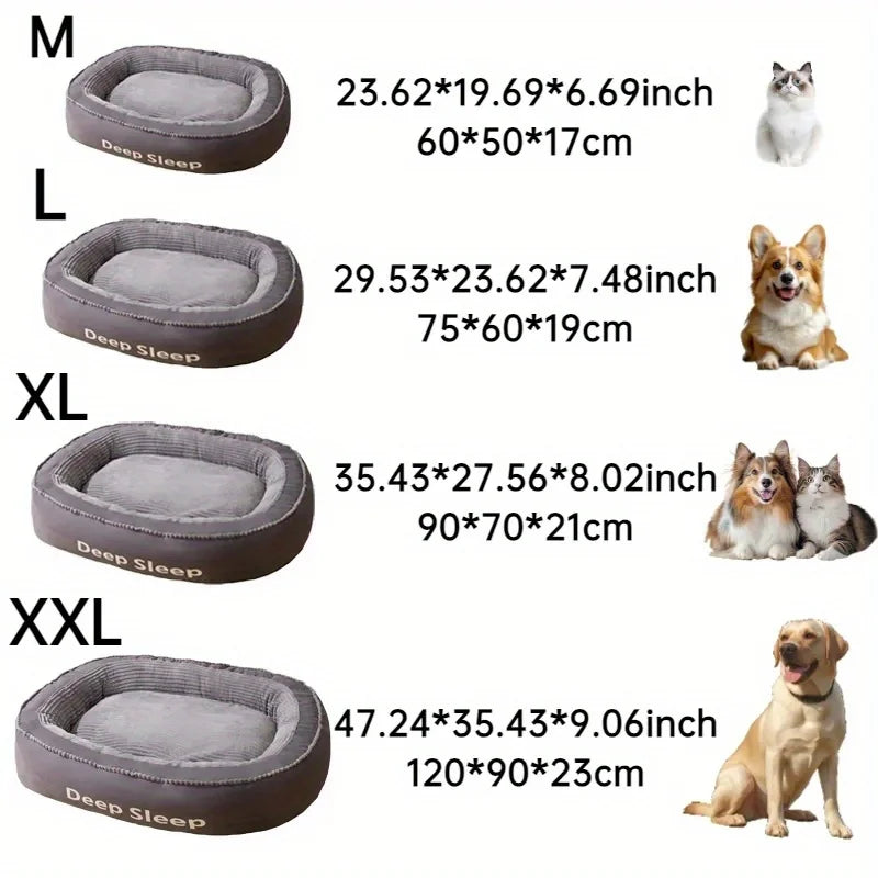 Pet Bed Comfortable Donut Round Dog Kennel Soft Washable Dog Cat Cushion Bed