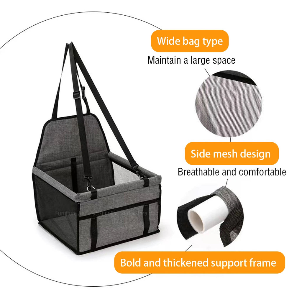 Travel Dog Car Seat Cover Waterproof Pet Dog Carriers Car Seat Basket for Small Medium Dogs