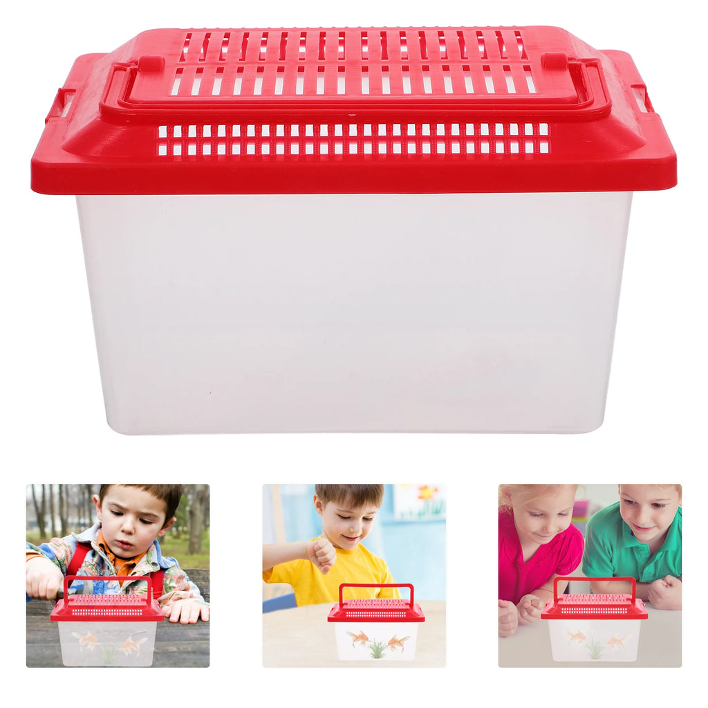 Portable Fish Tank Handheld Aquarium Fish Box Transparent Turtle Box Hamster Case Outdoor Travel