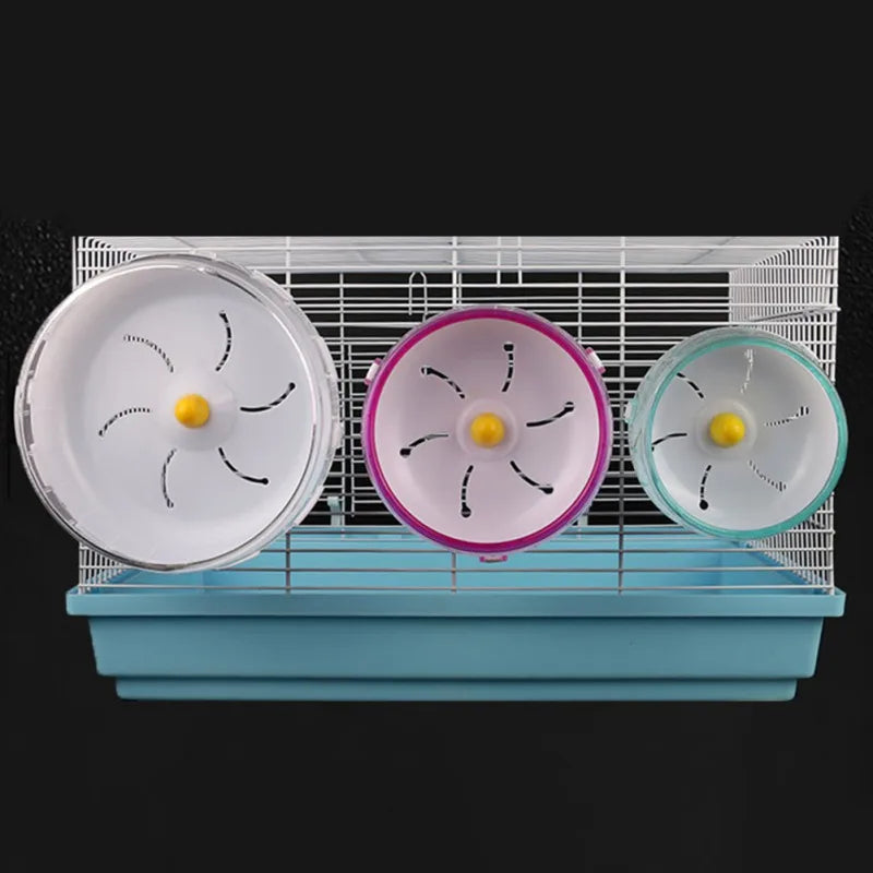 Pet Hamster Running Wheel Toys Roller Round Silent Cage Exercise Wheel Silent Spinners for Small Pet Hamsters