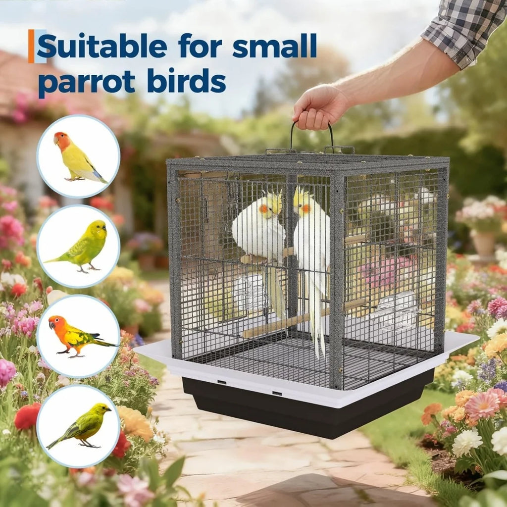 1 Set Of Metal Parrot Cage Luxury Metal Breeding Bird Villa Tiger Skin Peony Pet Cage Iron Bird Cage