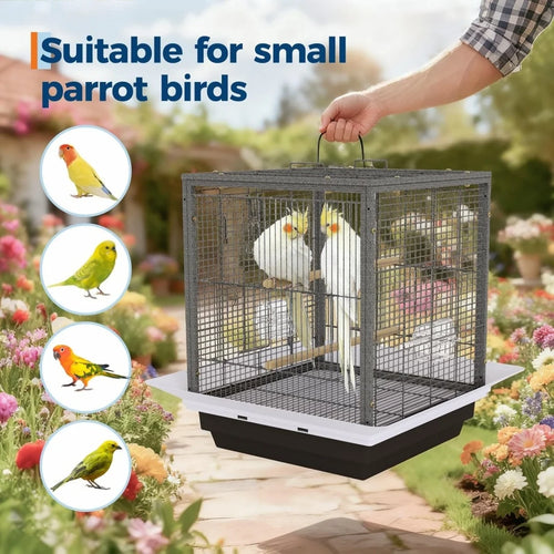 1 Set Of Metal Parrot Cage Luxury Metal Breeding Bird Villa Tiger Skin Peony Pet Cage Iron Bird Cage