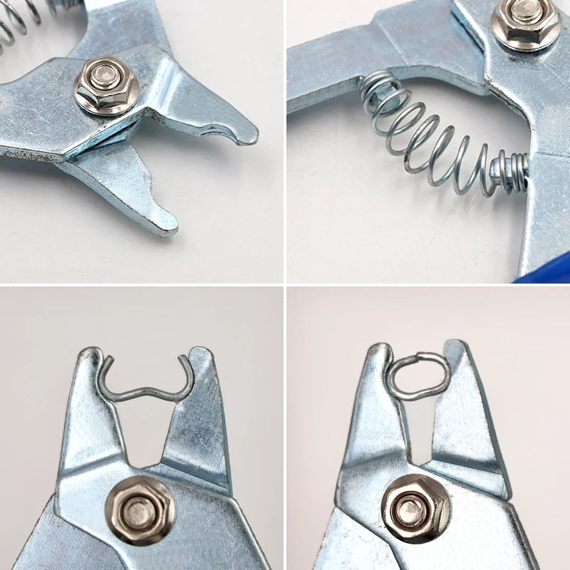 Hog Ring Pliers With 600Pcs Hog Rings M Nails Poultry Chicken Mesh Cage Wire Installation Tools Fences Netting Tags Traps Cage