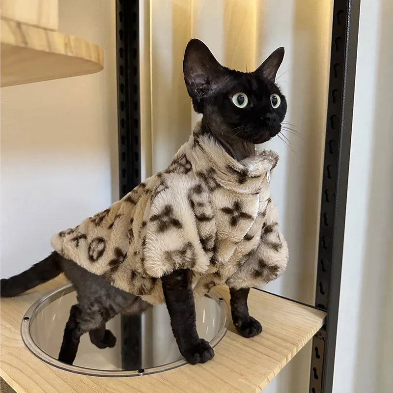 New Winter Dog Clothes Coral Fleece Warm Soft Cotton Jacket Teddy Bear Small Medium Size Coat