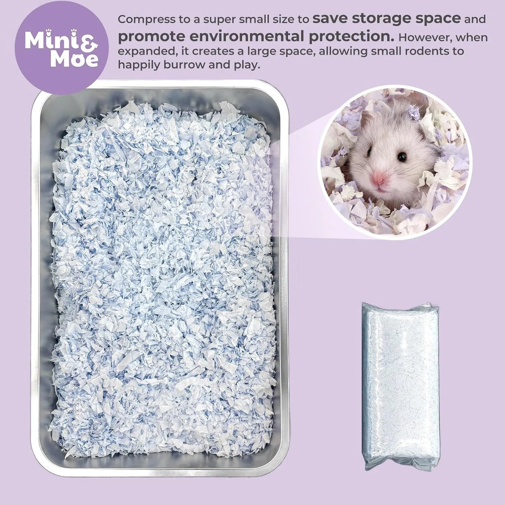 23L/50L Paper Small Pet Bedding Odor Control Dust-Free Moisture Absorbent Natural Shavings Bedding