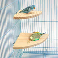 Parrot Bird Wood Perch Stand Platform Rectangle Board Parakeet Hamster Gerbil Rat Cage birdcage Supplies
