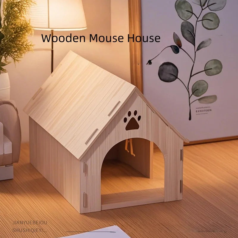 small animal hiding spots - Totoro wooden nest, wooden house, devil squirrel house