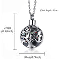 Tree of Life Cremation Jewelry for Ashes Memorial Ash Jewelry Pendant Keepsake Pet Lost Jewelry Stainless Steel