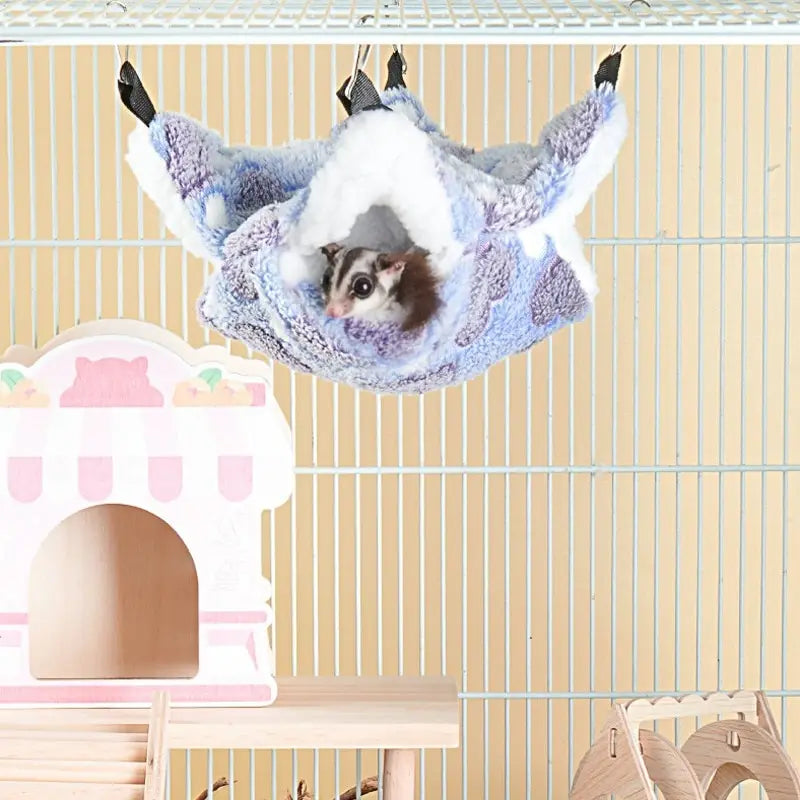 Hamster Hammock Small Pet Hanging Bed Double Warm Thickened Honey bug Flying Squirrel