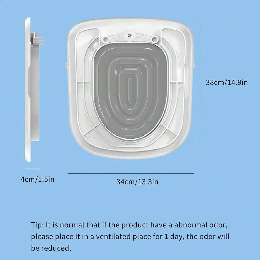Closed Foldable ABS Cat Toilet Training Seat Pet Litter Box