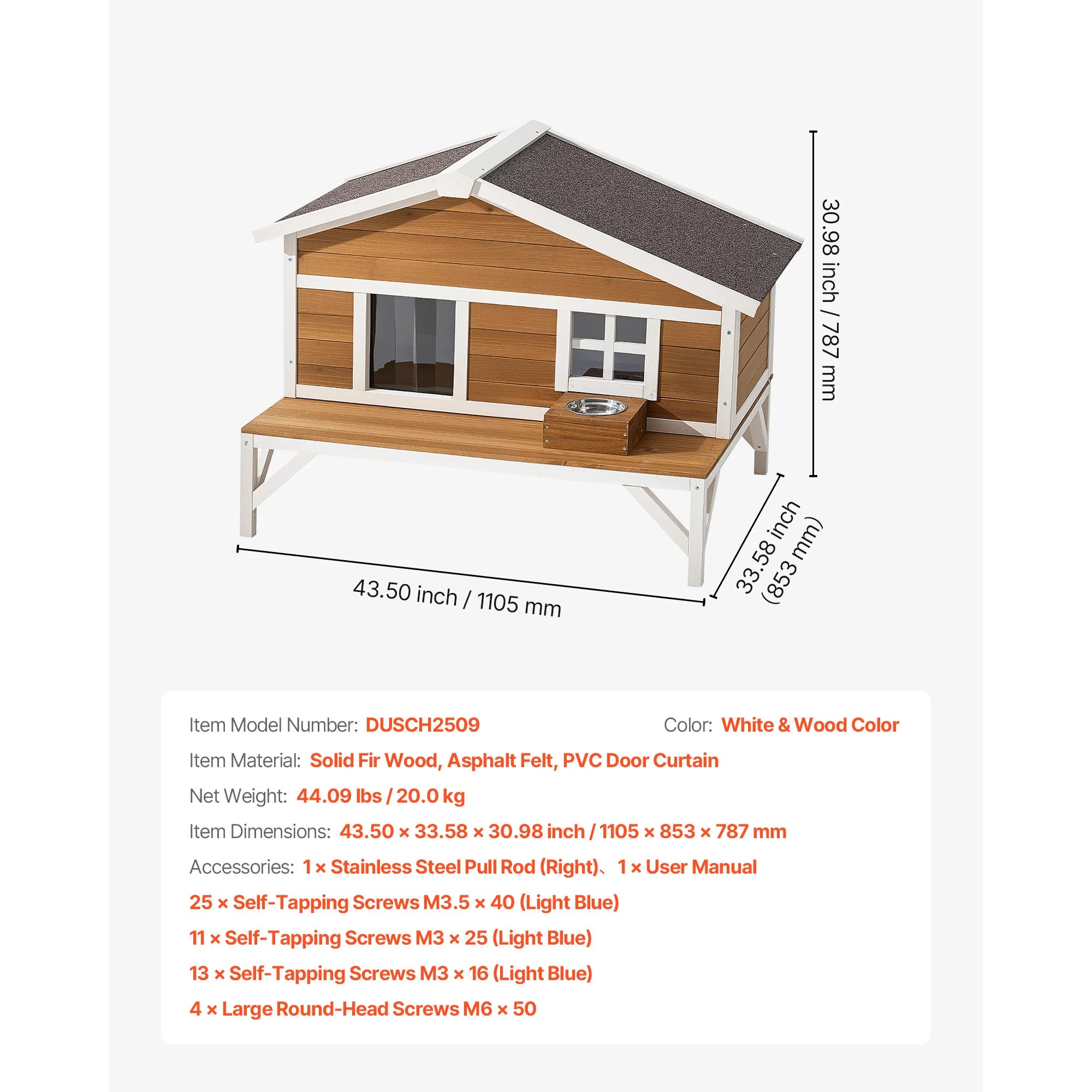 Insulated Wooden House for Outdoor Cats with Heating Pad Openable Asphalt Roof for 1-3 Cats