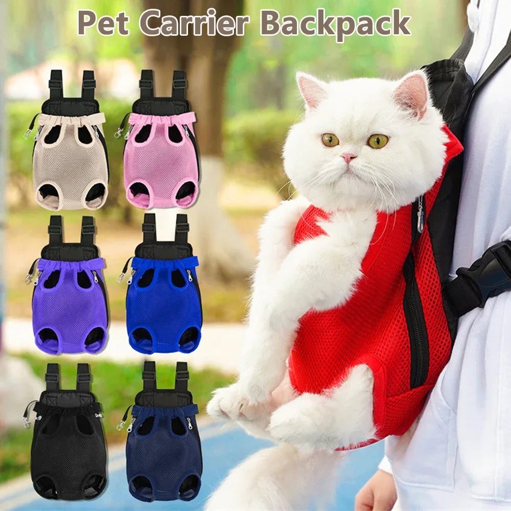 Adjustable Cat Carrier Bag Double Shoulder Backpack Portable Bag Outdoor Travel Camping Hiking