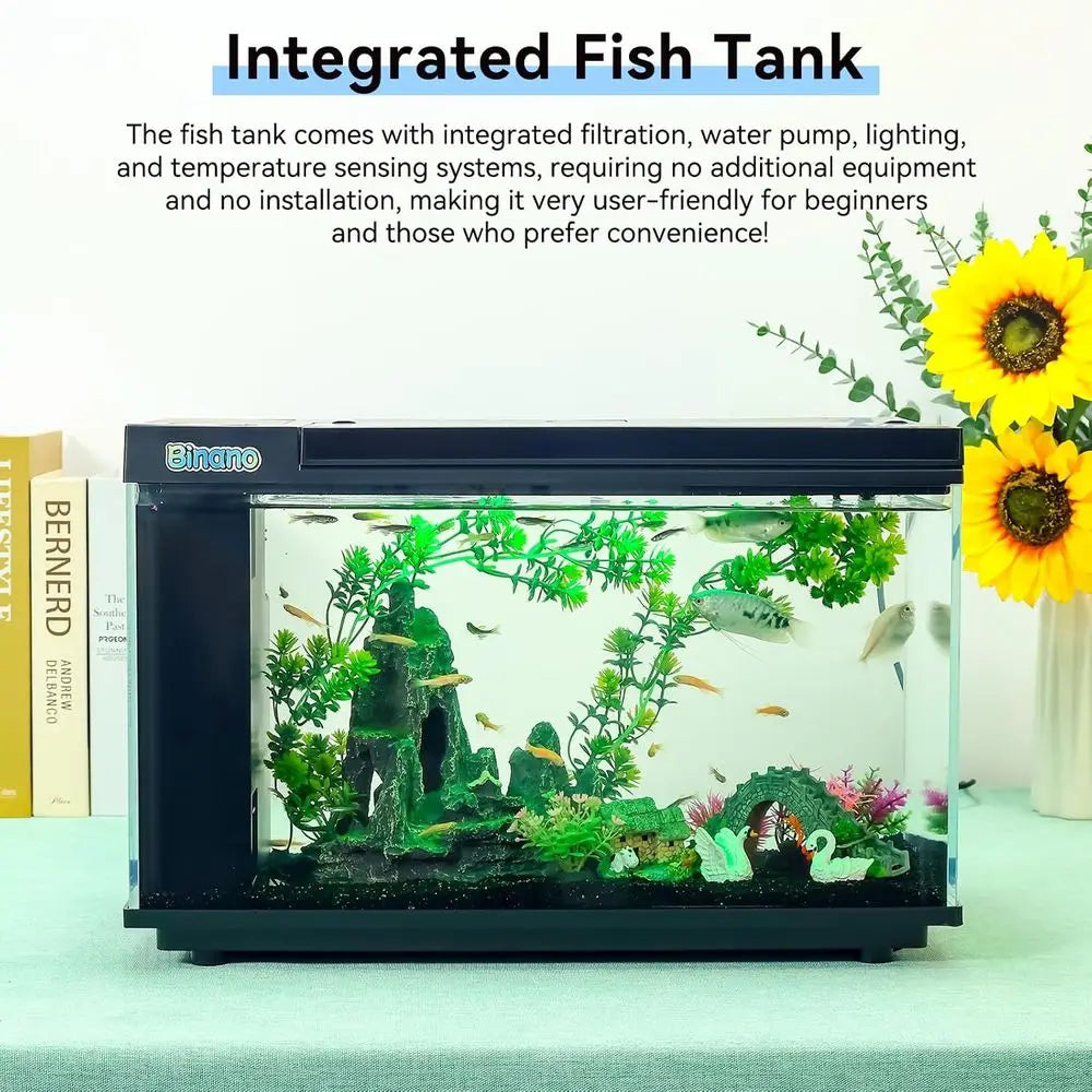 x 11.3 x 9.7 Inch Tank Kit Complete with Real-Time Temp Display, 3-Speed Water Pump, Smart Storage, Flexible Filter