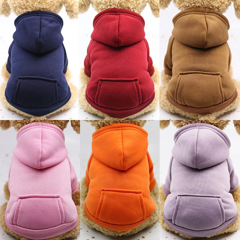 Cheap Dog Hoodie Winter Warm Dog Clothes for Small Medium Dogs French Bulldog Coat
