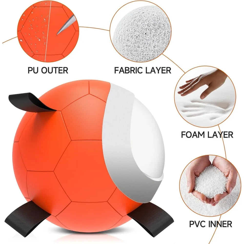 Giant Herding Balls for Dogs, 25 Inch Australian Shepherd Dog Toys with Straps, Ideal for Large Breeds and Horse Play Activities