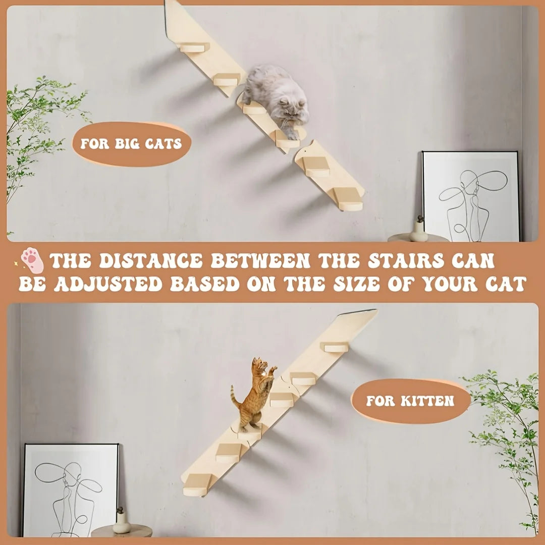 Wooden cat climbing frame, cat stairs, DIY assembly,