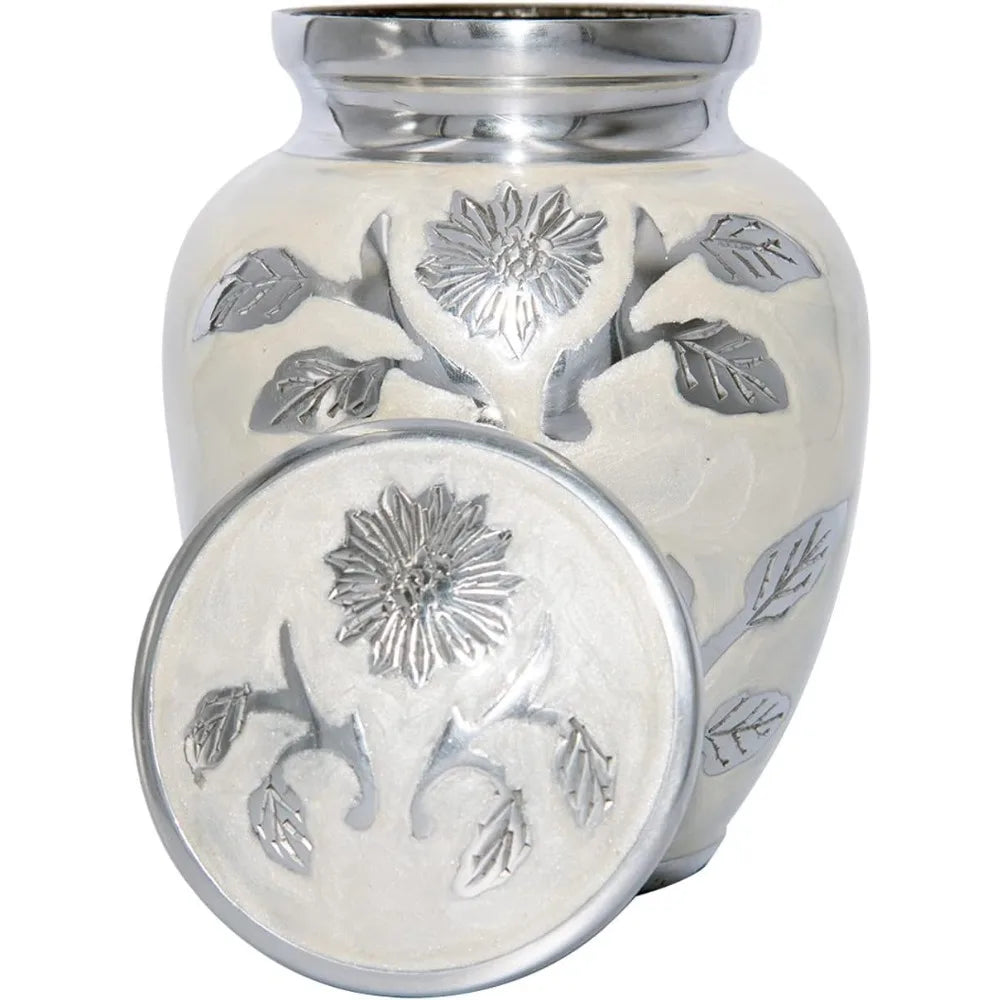 Medium Size Personalized Funeral Urn for Pets or Humans with Velvet Bag and Customization Options