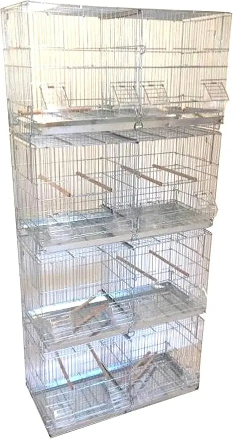 Stainless Steel Galvanized Zinc-Plated Double Breeder Bird Cage with Stack and Lock System