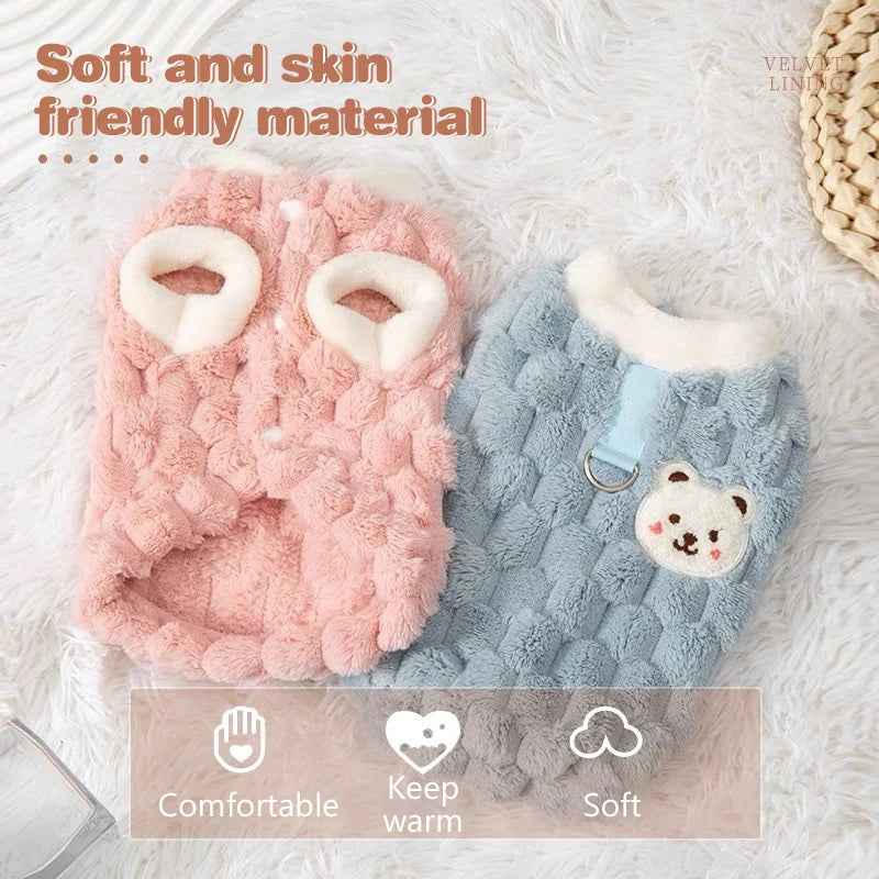 Winter Pet Dog Vest Jacket Fleece Warm Dog Clothes Fashion Puppy Coat Soft Cat Overcoat Pet Jacket Coat