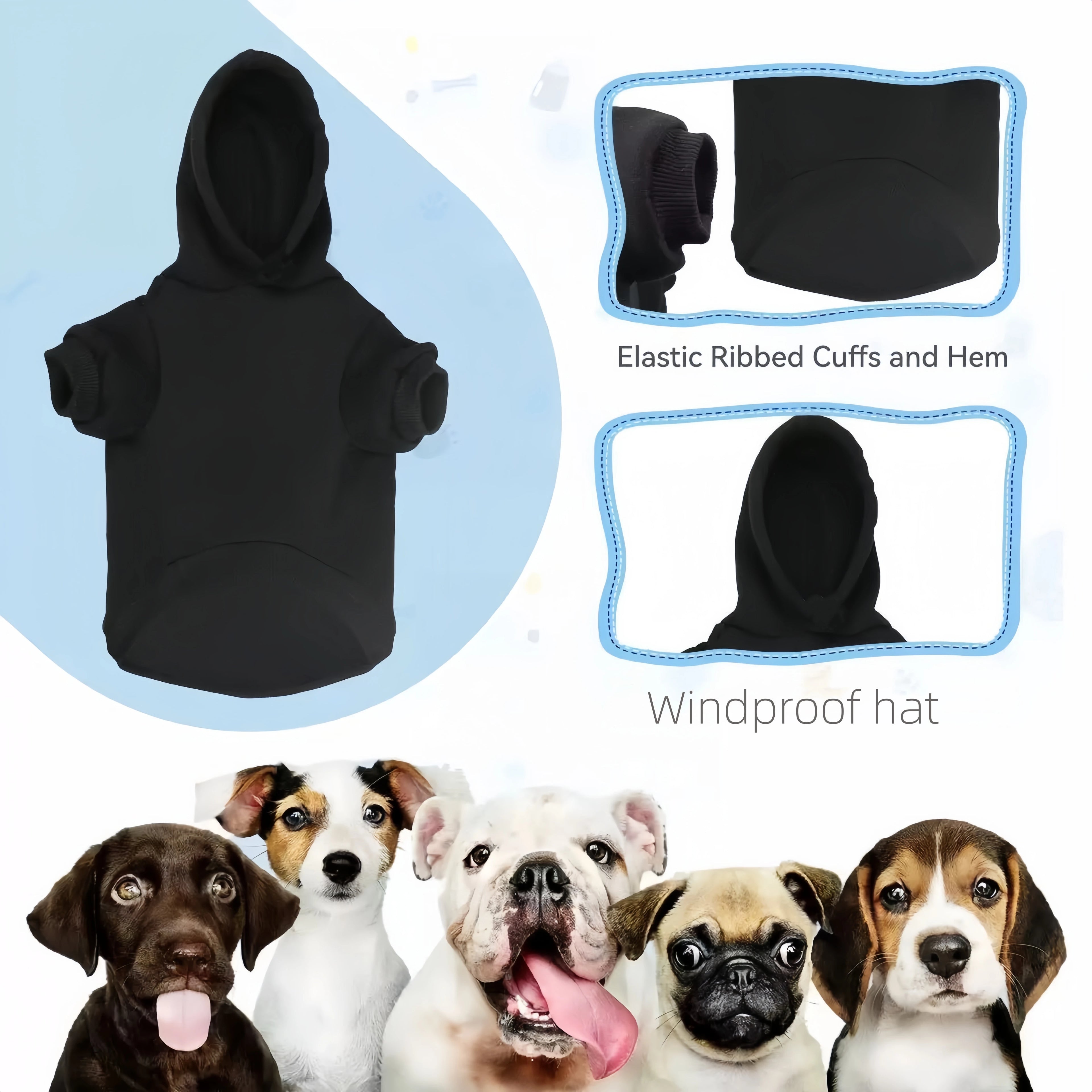 Pet Hoodies  Clothes For Small Dogs Puppy Jacket Sweatshirt Coat Labrador Costume Autumn Winter Keep Warm Pets