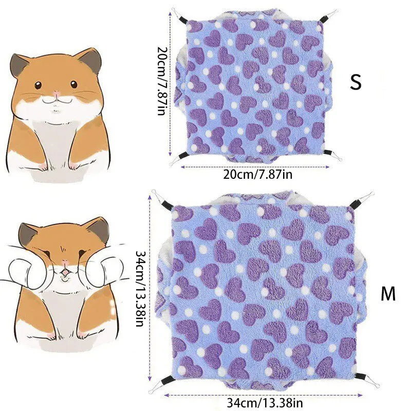 Hamster Hammock Small Pet Hanging Bed Double Warm Thickened Honey bug Flying Squirrel