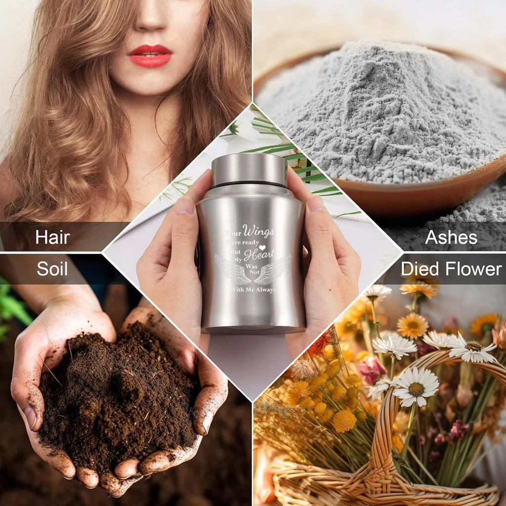 1pc Urns For Ashes Decorative Urns Large Stainless Steel Cremation Urns For Ashes Pet Memorial Gift