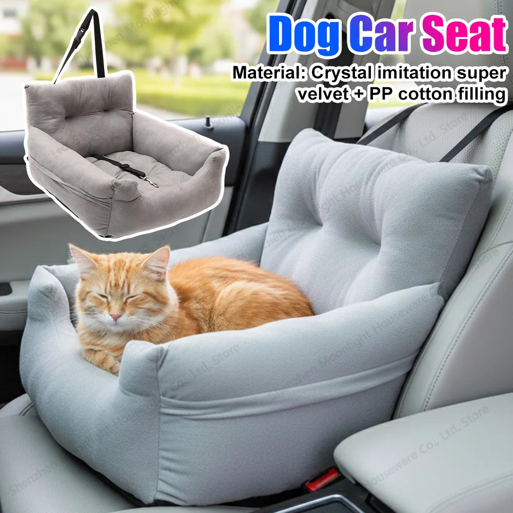 Small Dog Car Seat Cat Car Bed for Small Dogs Dog Cat Booster Safety Leash