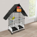 Large Parrot Cage Budgie Cage Multifunctional Wire Cage for Mid-Sized Parrots Cockatiels