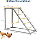 Chicken Perch for Coop with Ladder Design, Weatherproof Roosting Bars for Chickens