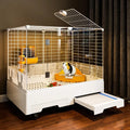 Deluxe Small Animal Cage Indoor with Pull Out Tray Transparent Habitat