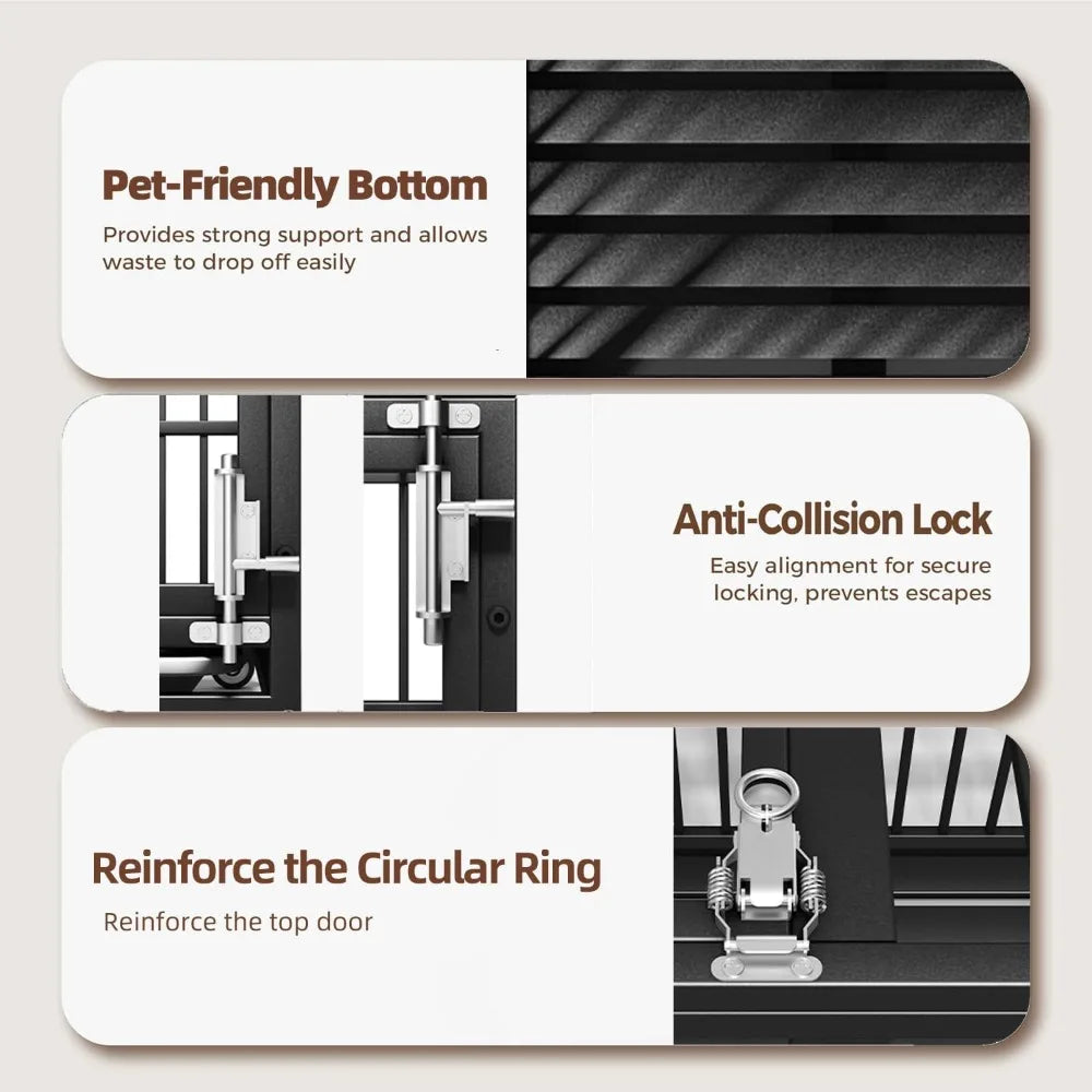 Extra Large Dog Crate for Large Dogs, 64 inches Heavy Duty Dog Crate