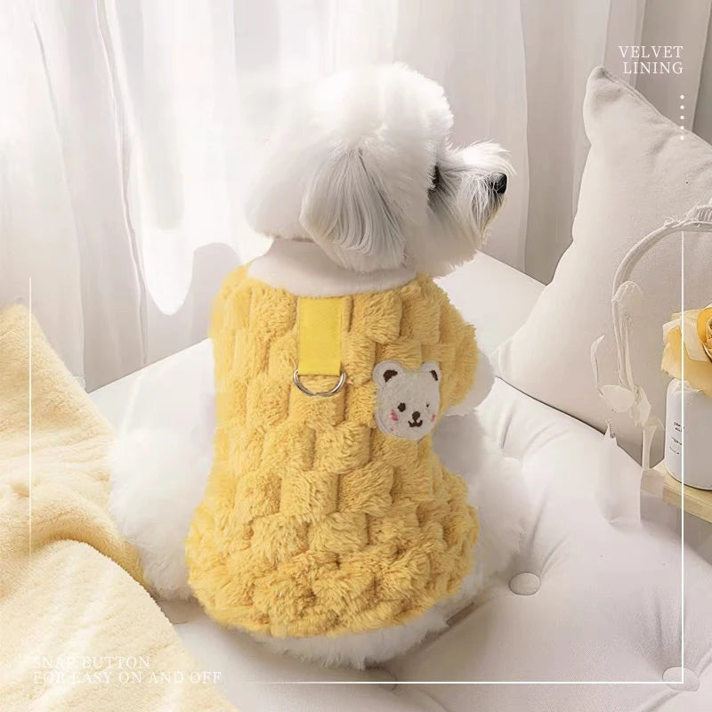 Winter Pet Dog Vest Jacket Fleece Warm Dog Clothes Fashion Puppy Coat Soft Cat Overcoat Pet Jacket Coat