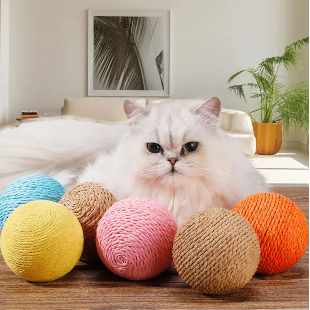 Interactive Toy For Kitten Teeth Cleaning Anti Bite 10CM Super Big Cat Ball Sounding