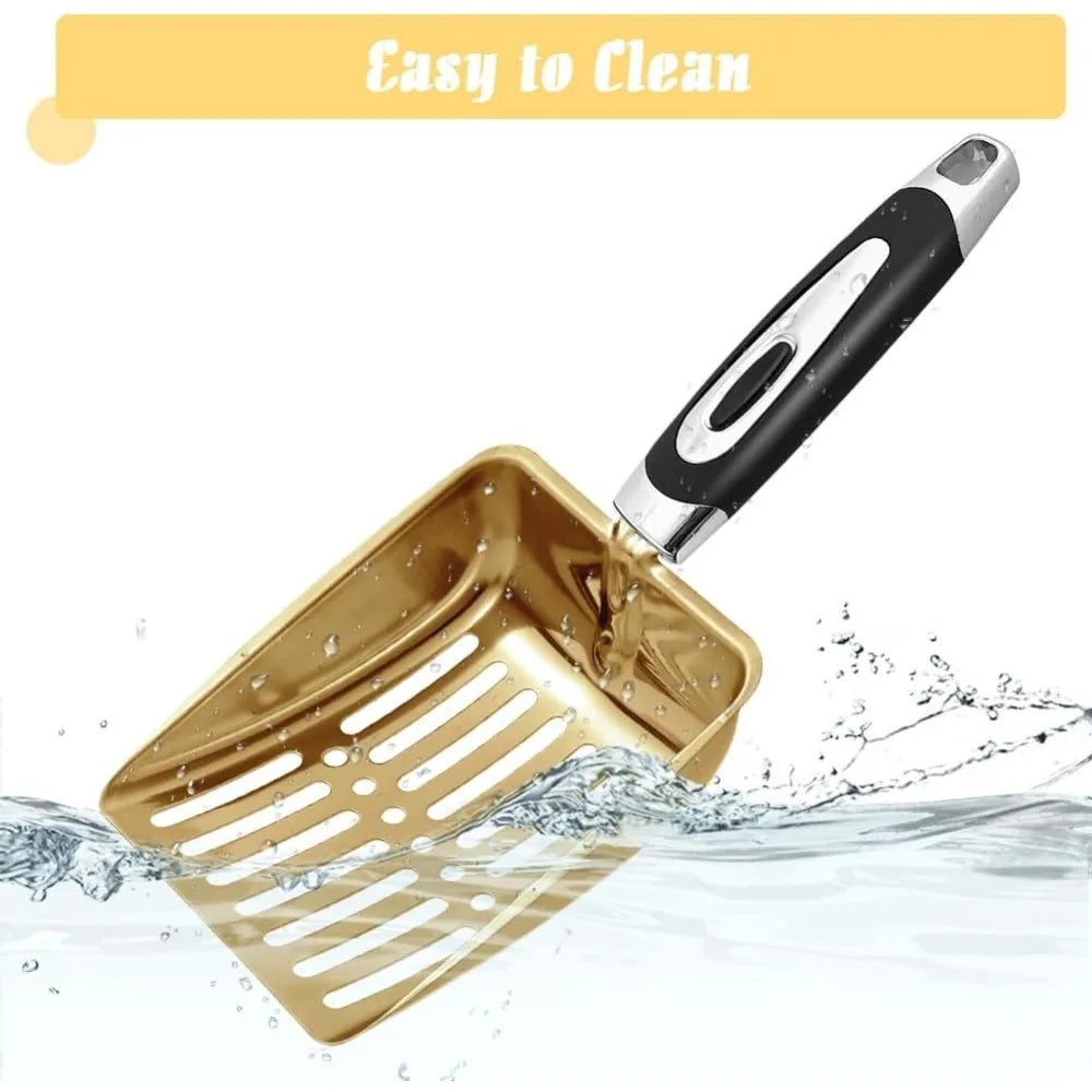 Stainless Steel Cat Litter Scoop Easy to Clean - Suitable for Cat Litter