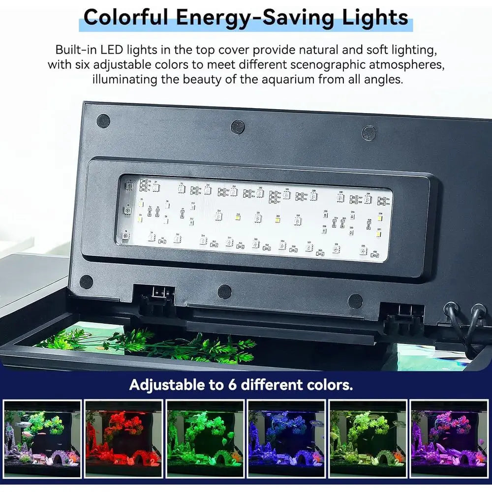 x 11.3 x 9.7 Inch Tank Kit Complete with Real-Time Temp Display, 3-Speed Water Pump, Smart Storage, Flexible Filter