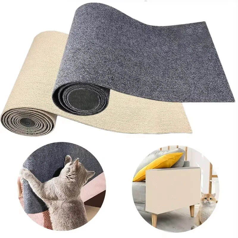 Anti Cat Scratch Sofa Cat Crawling Mat DIY Cat Self-adhesive Carpet Cats Scratch Board